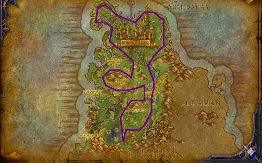 Eversong Woods farming route